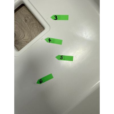 Outlet - Quadron David 40 zlewozmywak 42x42 cm GraniteQ snow white/złoty HQD4242U1-G1