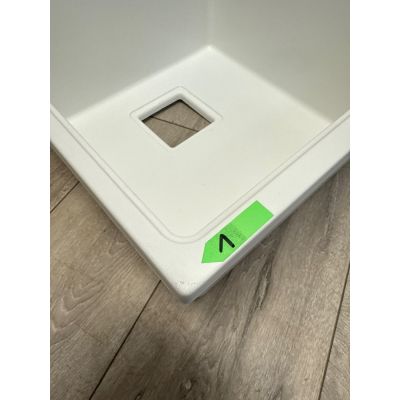 Outlet - Quadron David 40 zlewozmywak 42x42 cm GraniteQ snow white/złoty HQD4242U1-G1