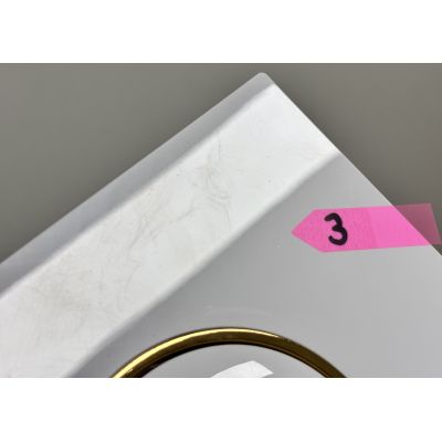 Outlet - Cersanit Luna przycisk spłukujący do WC biały-złoty K97-0629