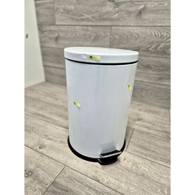 Outlet - Merida Klasik kosz na śmieci 20 l pedałowy metalowy biały KIB411