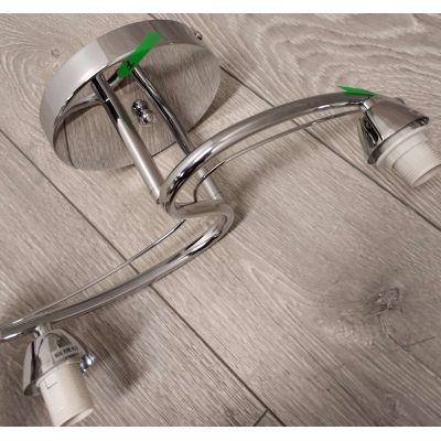 Outlet - Kaja Samira lampa podsufitowa 2x40 W biała-chrom K-JSL-8090/2CHR