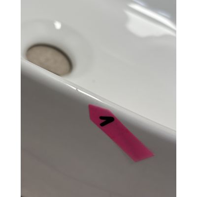 Outlet - Omnires Mesa umywalka 46x31 cm owalna nablatowa biała MESA460BP