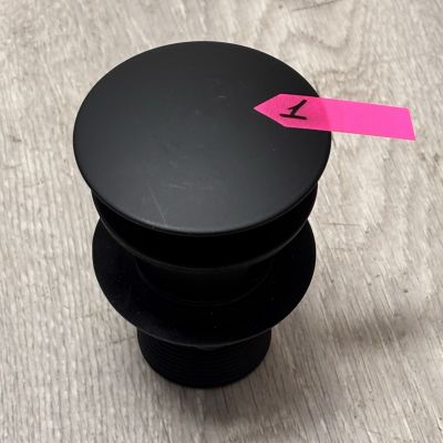 Outlet - Deante Click-Clack korek do umywalki click-clack z przelewem czarny mat NHCB10B