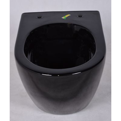 Outlet - Rea Carlo Mini miska WC z deską wolnoopadającą wisząca bez kołnierza czarny