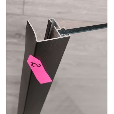 Outlet - Rea Rapid ścianka prysznicowa 100 cm boczna czarny/szkło przezroczyste REA-K6423