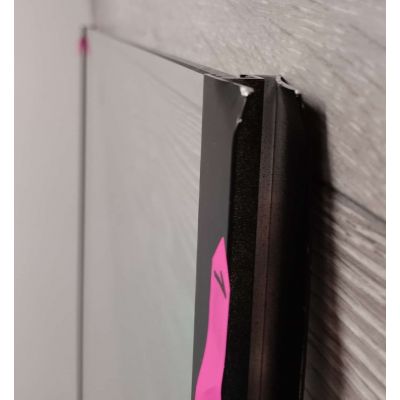 Outlet - Rea Rapid ścianka prysznicowa 100 cm boczna czarny/szkło przezroczyste REA-K6423