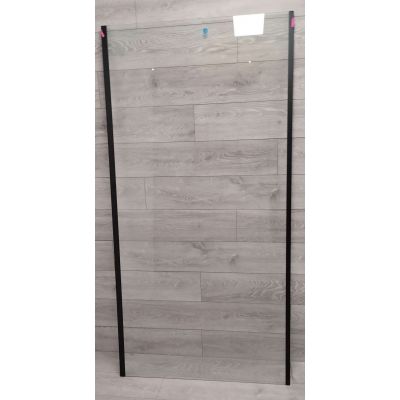 Outlet - Rea Rapid ścianka prysznicowa 100 cm boczna czarny/szkło przezroczyste REA-K6423