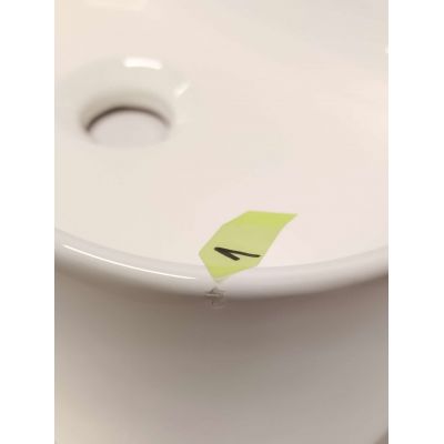 Outlet - Rea Demi Mini umywalka 40,5x31 cm nablatowa prostokątna biała REA-U5064