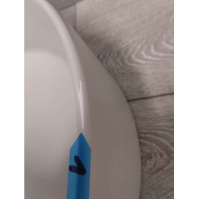 Outlet - Rea Nadia umywalka 61x38,5 cm owalna nablatowa brąz/beż REA-U9661