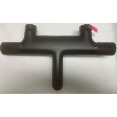 Outlet - Cersanit Zen bateria wannowo-prysznicowa ścienna termostatyczna czarny mat S951-566