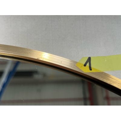 Outlet - Ars Longa Scandi lustro 100x50 cm owalne złote SCANDI50100-Z