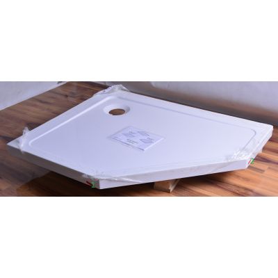 Outlet - Radaway Doros PT E brodzik 100x80 cm pięciokątny lewy biały SDRPT1080-01L