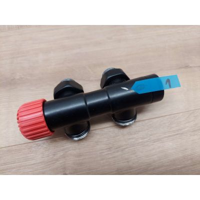 Outlet - Terma Twins All in One zestaw zintegrowany termostatyczny lewy czarny mat TGETTWINLK9M5