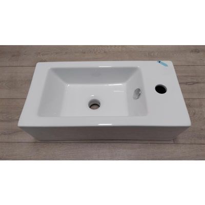 Outlet - Uptrend Auris umywalka 50x25,5 cm prostokątna ścienna-meblowa-nablatowa biała TR4127A