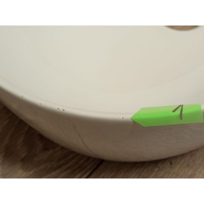 Outlet - Uptrend Sparrow umywalka nablatowa 50x30 cm owalna biały połysk TR41385