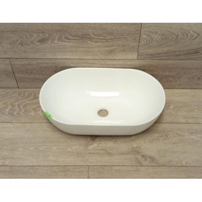Outlet - Uptrend Sparrow umywalka nablatowa 50x30 cm owalna biały połysk TR41385