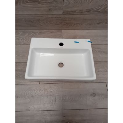 Outlet - Uptrend Corfu umywalka 51x36 cm nablatowa/ścienna prostokątna biały połysk TR414