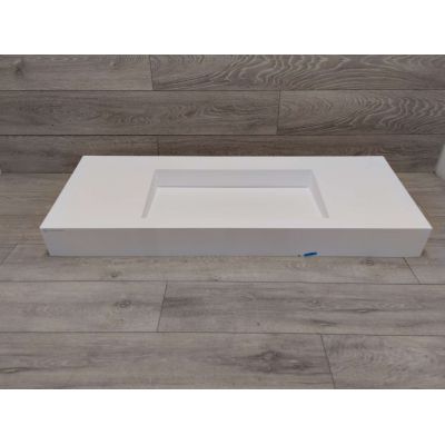 Outlet - Cristalstone Linea Ideal umywalka 120x45 cm ścienna prostokątna biały U1200-MCOLC/BO