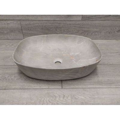 Outlet - Comad Anna umywalka 50,5x39,5 cm nablatowa owalna kamień/beż mat UN-ANNA-MY1