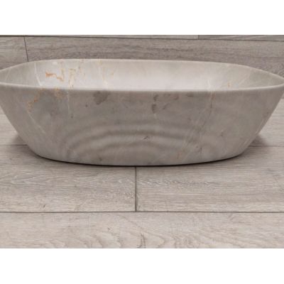 Outlet - Comad Anna umywalka 50,5x39,5 cm nablatowa owalna kamień/beż mat UN-ANNA-MY1