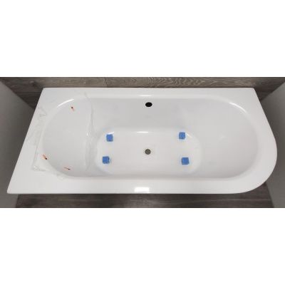 Outlet - Besco Avita wanna narożna 159,5x75 cm lewa biała #WAV-160-NL