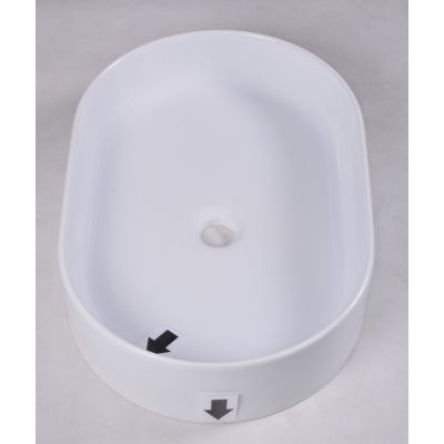 Outlet - Ravak Ceramic 550 SLIM O umywalka 55x37 cm nablatowa owalna biała XJX01155001