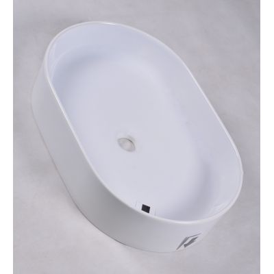 Outlet - Ravak Ceramic 550 SLIM O umywalka 55x37 cm nablatowa owalna biała XJX01155001