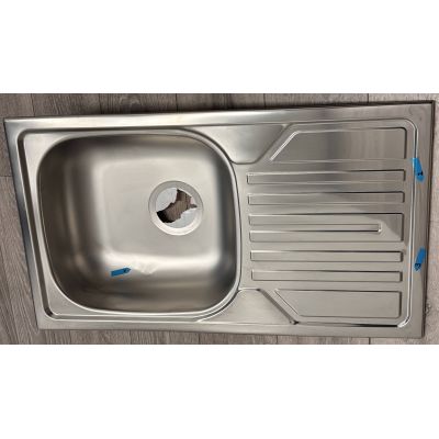 Outlet - Deante Legato zlewozmywak stalowy 76x43,5 cm satyna/stal ZEL0113