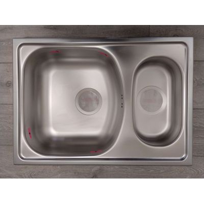 Outlet - Deante Xylo zlewozmywak stalowy 62x44 cm dekor ZEX3503
