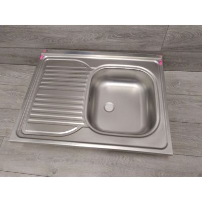 Outlet - Deante Tango zlewozmywak stalowy 80x60 cm nakładany stal dekor ZM6311L