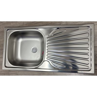 Outlet - Deante Techno zlewozmywak stalowy 86x43,5 cm wpuszczany stal satynowa ZMU011B