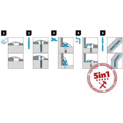 Cezar LW35 5w1 listwa progowa wciskana 90 cm złota 822087