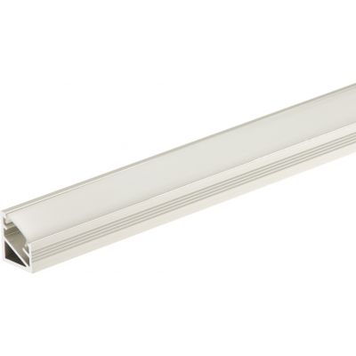 Cezar profil aluminiowy do taśmy LED kątowy 14x16,5 mm z osłonką mleczną 100 cm srebrny 863486