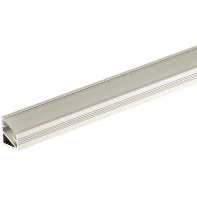 Cezar profil aluminiowy do taśmy LED kątowy 14x16,5 mm z osłonką mrożoną 100 cm srebrny 863493