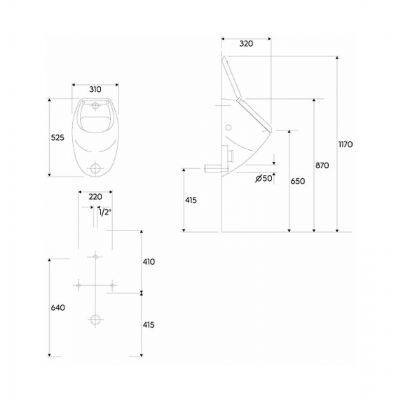 Keramag Corso pisuar KeraTect 239200-600