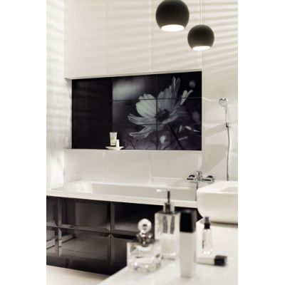 Domino Joy listwa ścienna szklana czarna 44,8x1,5cm