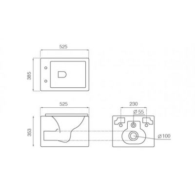 Bathco Spain Orinoco miska WC wisząca biała 4535/UF
