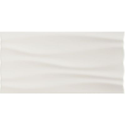 Domino Joy Wave płytka ścienna Biała STR 44,8x22,3cm domJoyWavBiaStr448x223