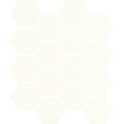 Paradyż Bianco uniwersalna Mozaika Prasowana Hexagon 22x25,5cm M-P-220X255-1-UNIW.BIHE