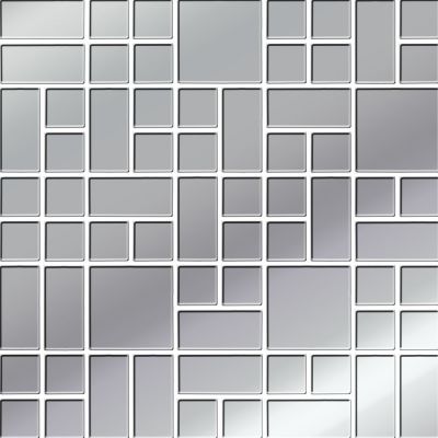 Ceramika Color Terra Platinum Glass mozaika ścienna 25x25 cm szary połysk