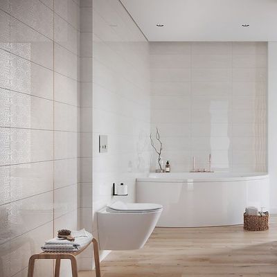 Cersanit Bantu cream heksagon inserto glossy płytka ścienna 20x60 cm kremowy połysk