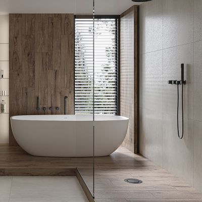 Opoczno Passion Oak Gptu 901 cold beige płytka ścienno-podłogowa 14,7x89 cm STR beżowy mat
