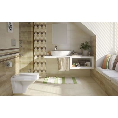 Cersanit Mosa PS203 light brown płytka ścienna 25x40 cm jasnobrązowy mat