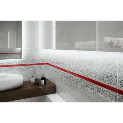 Opoczno Universal Glass Decorations glass red border listwa ścienna 3x75 cm czerwony połysk