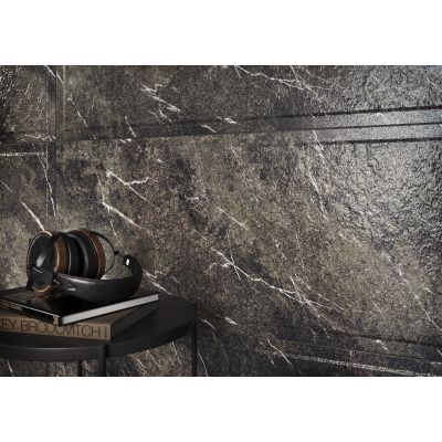 Opoczno Break The Line grey structure micro płytka ścienna 39,8x119,8 cm STR szary mikrogranilia