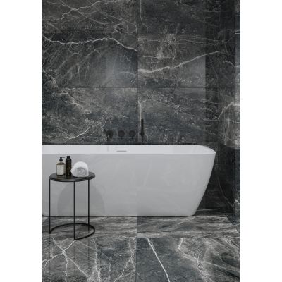 Opoczno Essential graphite polished płytka ścienno-podłogowa 79,8x79,8 cm grafitowy poler