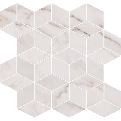 Opoczno Carrara Pulpis mosaic white dekor ścienny 28x29,7 cm biały połysk