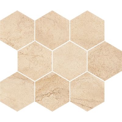 Opoczno Sahara Desert Mosaic Hexagon mozaika ścienna 28x33,7 cm beżowy mat