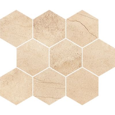 Opoczno Sahara Desert Mosaic Hexagon mozaika ścienna 28x33,7 cm beżowy mat