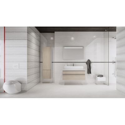 Opoczno Mirror Inserto Geo dekor ścienny 25x75 cm szary połysk